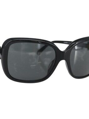 CHANEL Ribbon COCO Mark Sunglasses plastic Black 5171-A CC Auth 161639